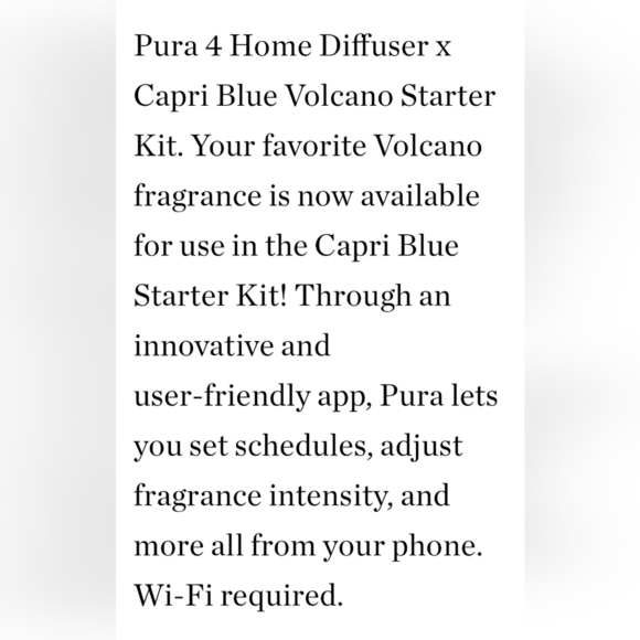 NEW IN BOX PURA Pura 4 & 2 CAPRI BLUE VOLCANCO Fragrance Set - Picture 12 of 12